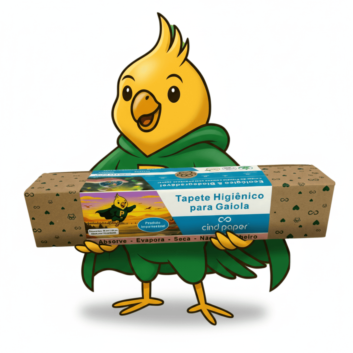 Tapete Higiênico para Aves - Gaiolas Media - Medida 48x60 cm - com 15 unidades